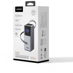 Batterie externe - UGREEN - 165W - USB-A et USB-C - Rétractable - Noi