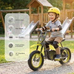 Trottinette électrique - URBANGLIDE - BIKIDS 120 - 180W - pneus 12 - 40 min
