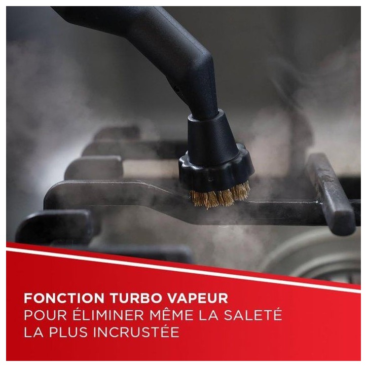 POLTI VAPORETTO Pro 95 Turbo Flexi - Nettoyeur Vapeur Multi-surfaces - 1100 W - 1,3 L - Noir / Vert