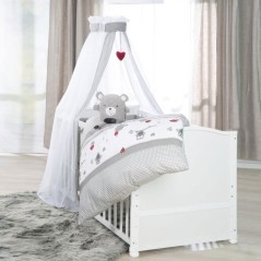 Lit bébé évolutif - 70 x 140 cm - ROBA - ADAM ET EULE - Avec accessoires - Blanc