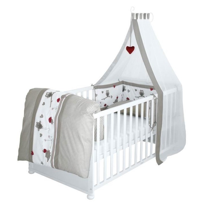 Lit bébé évolutif - 70 x 140 cm - ROBA - ADAM ET EULE - Avec accessoires - Blanc