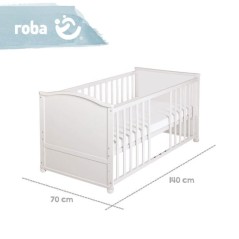 Lit bébé évolutif - 70 x 140 cm - ROBA - ADAM ET EULE - Avec access
