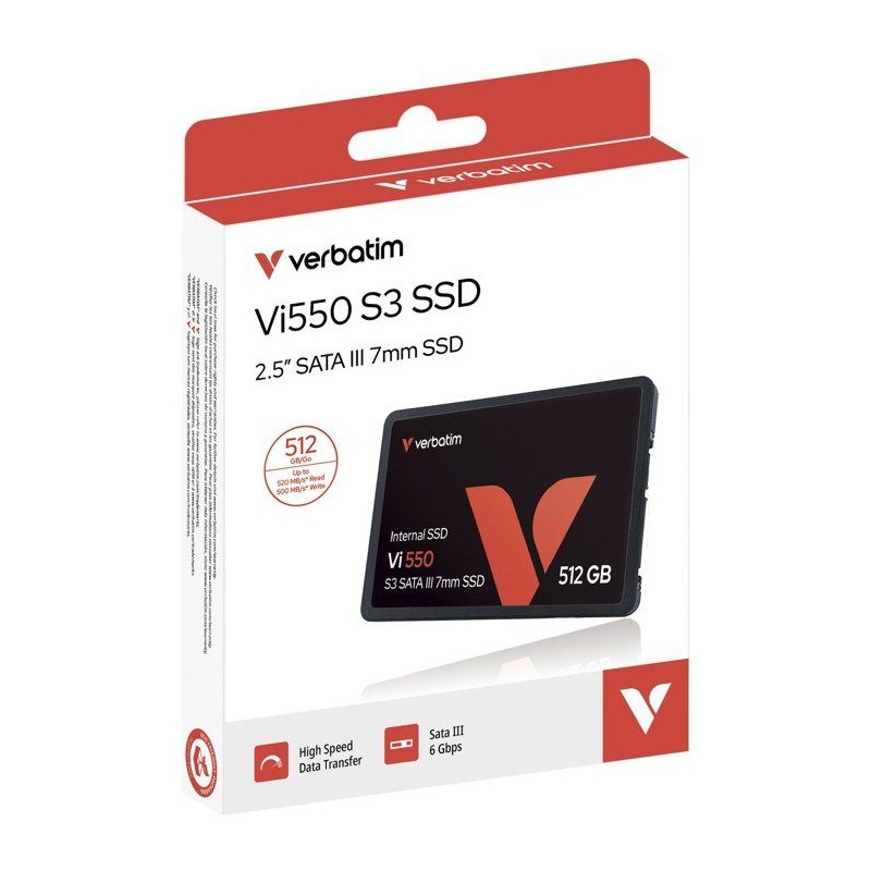 SSD interne - VERBATIM - VI550 S3 - SATA III - 512 Go - 2,5