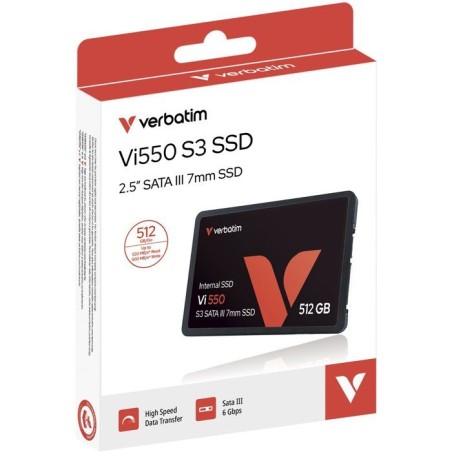 SSD interne - VERBATIM - VI550 S3 - SATA III - 512 Go - 2,5