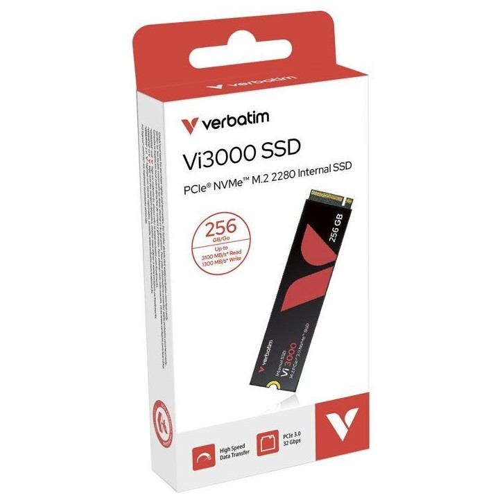 SSD interne - VERBATIM - Vi3000 - 256 Go - NVMe
