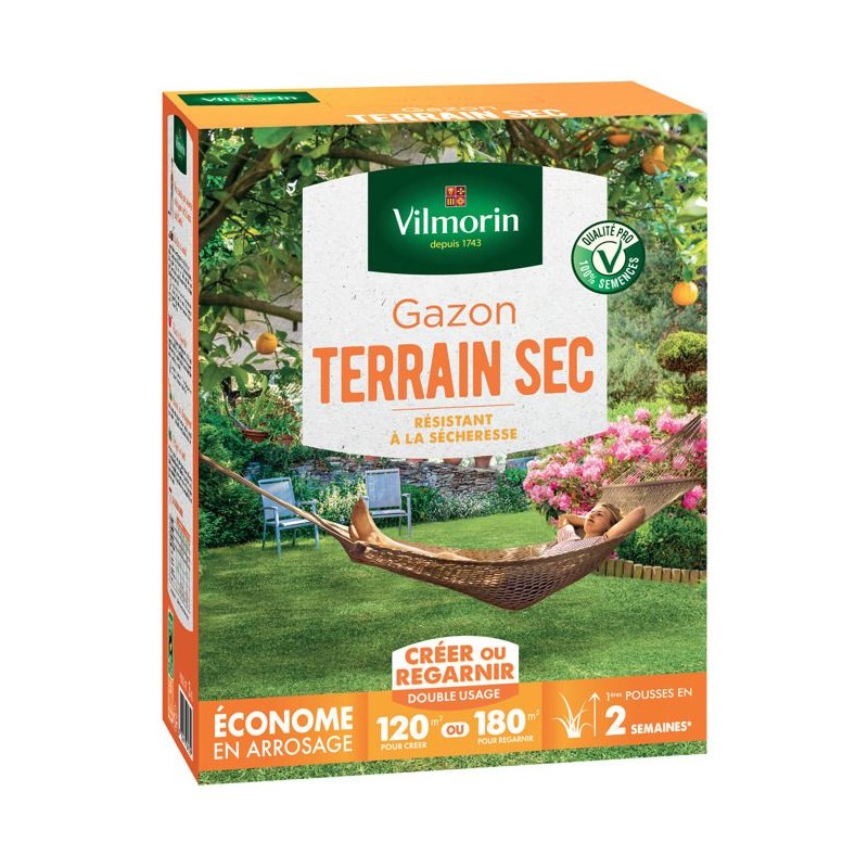 Gazon - Vilmorin - Gazon Terrain Sec - 3 kg