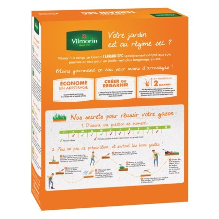 Gazon - Vilmorin - Gazon Terrain Sec - 3 kg