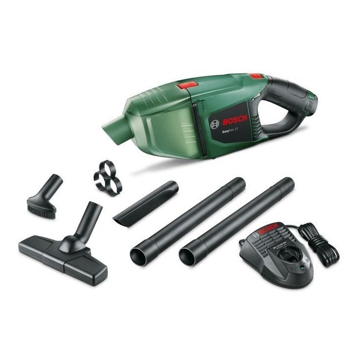 Aspirateur a main sans-fil Bosch - EasyVac 12 (Batterie, Chargeur et Accessoires inclus) Aspirateur a main sans-fil Bosch - EasyVac 12 (Batterie, Chargeur et Accessoires inclus)