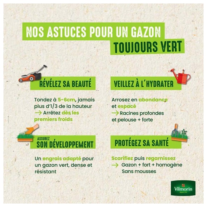 Gazon - Vilmorin - Gazon Terrain Sec - 3 kg Gazon - Vilmorin - Gazon Terrain Sec - 3 kg