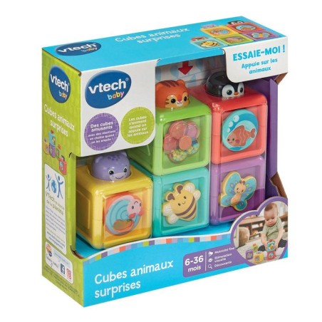 VTECH BABY - CUBES ANIMAUX SURPRISES - Multicolore