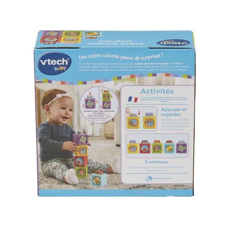 VTECH BABY - CUBES ANIMAUX SURPRISES - Multicolore VTECH BABY - CUBES ANIMAUX SURPRISES - Multicolore