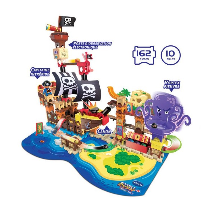 VTECH - MARBLE RUSH ADVENTURES - SUPER BATEAU PIRATE INTERACTIF - Multicolore