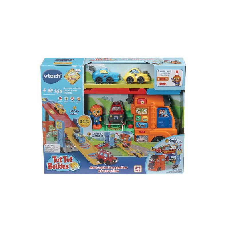 VTECH - TUT TUT BOLIDES - MAXI CAMION TRANSPORTEUR MÉCANO ANIMO - Mul