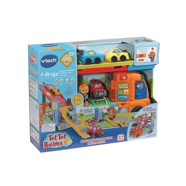 VTECH - TUT TUT BOLIDES - MAXI CAMION TRANSPORTEUR MÉCANO ANIMO - Multicolore VTECH - TUT TUT BOLIDES - MAXI CAMION TRANSPORTEUR MÉCANO ANIMO - Multicolore