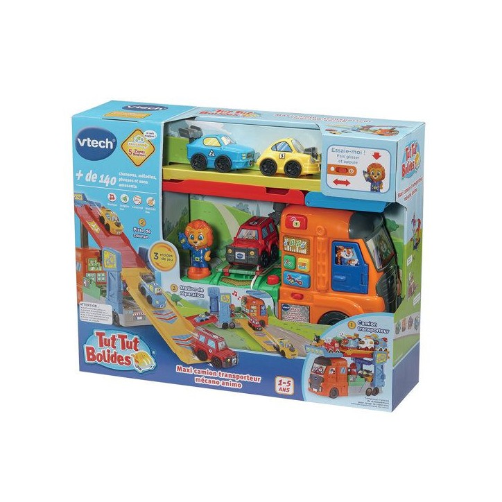 VTECH - TUT TUT BOLIDES - MAXI CAMION TRANSPORTEUR MÉCANO ANIMO - Multicolore VTECH - TUT TUT BOLIDES - MAXI CAMION TRANSPORTEUR MÉCANO ANIMO - Multicolore