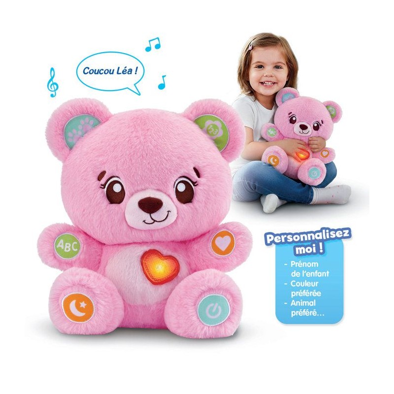 VTECH BABY - BONBON, MON OURSON a PERSONNALISER ROSE - Rose