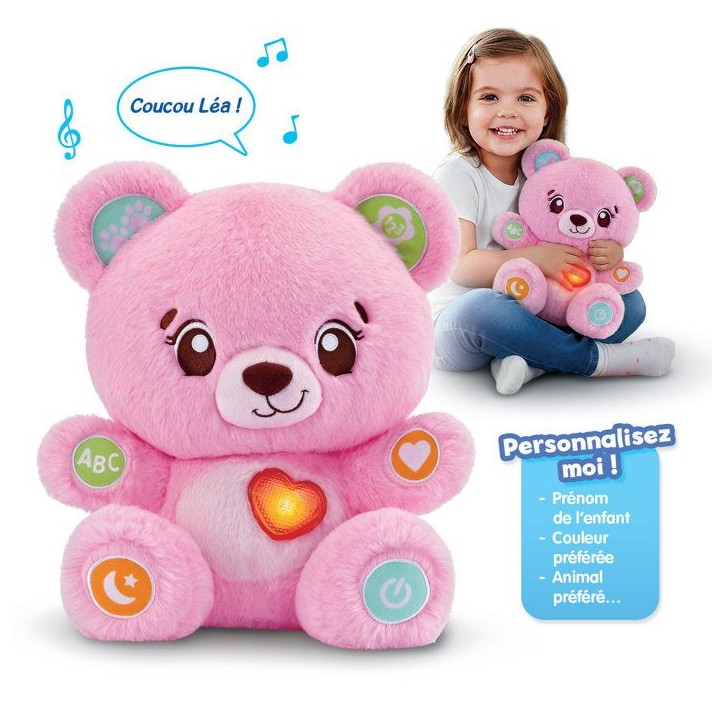VTECH BABY - BONBON, MON OURSON a PERSONNALISER ROSE - Rose VTECH BABY - BONBON, MON OURSON a PERSONNALISER ROSE - Rose