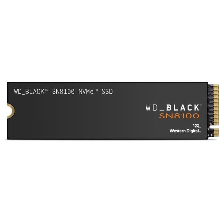 WESTERN DIGITAL - WDS100T1XHM - SSD Interne - Black - SN8100 - NVMe - Avec dissipateur thermique - 1 To