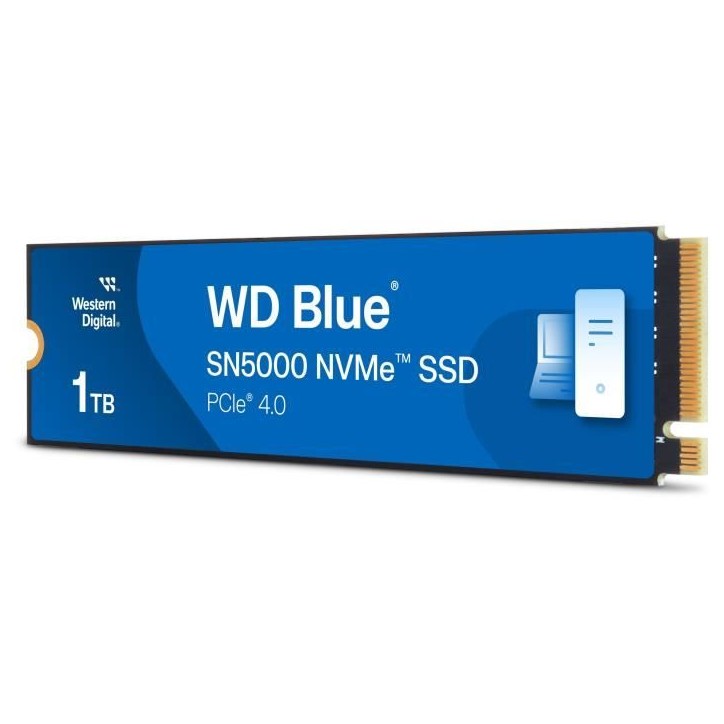 WESTERN DIGITAL - WDS100T4B0E - Disque dur SSD Interne - 1 To - WD Blue - SN5000 - NVMe WESTERN DIGITAL - WDS100T4B0E - Disque dur SSD Interne - 1 To - WD Blue - SN5000 - NVMe