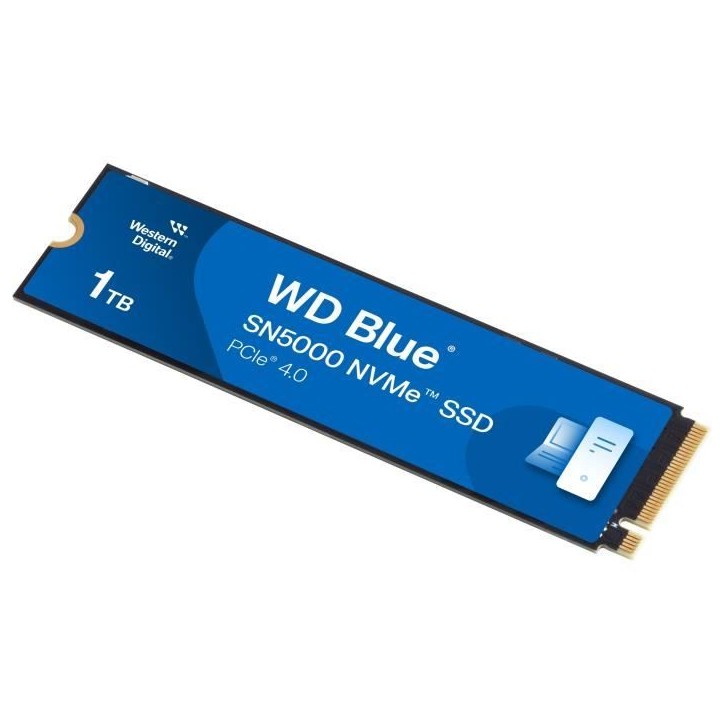 WESTERN DIGITAL - WDS100T4B0E - Disque dur SSD Interne - 1 To - WD Blue - SN5000 - NVMe WESTERN DIGITAL - WDS100T4B0E - Disque dur SSD Interne - 1 To - WD Blue - SN5000 - NVMe