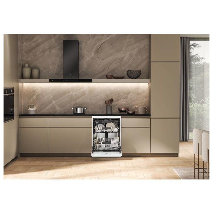 Lave-vaisselle pose libre WHIRLPOOL W7F HP33 - 15 couverts - Induction - L60cm - 43 dB - Classe D - Tiroir a couverts - Blanc