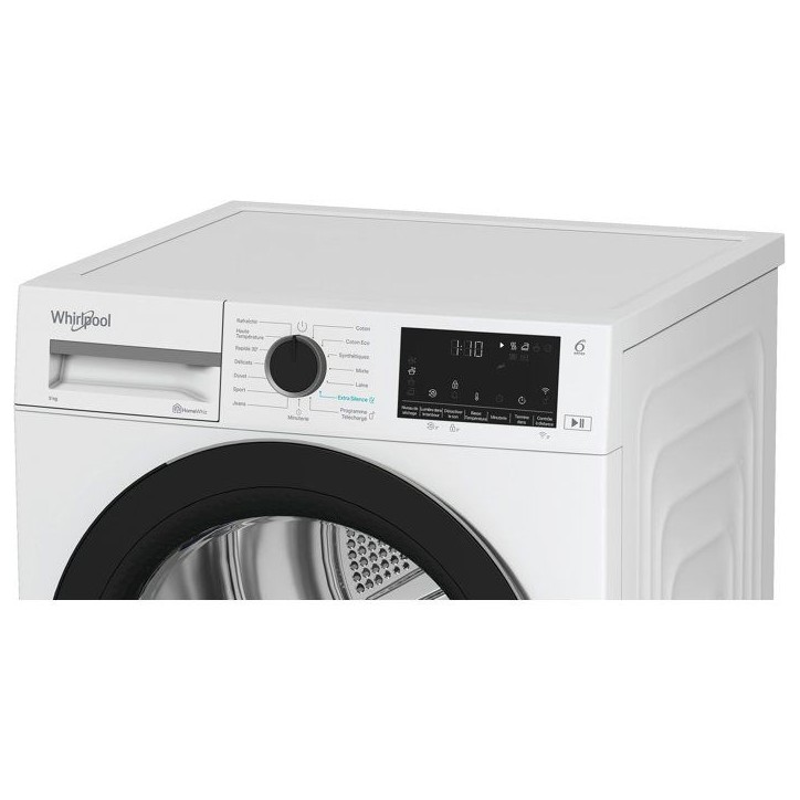Seche-linge pompe a chaleur WHIRLPOOL CWD94MWBSFR - 9 kg - Induction - L60cm - Classe C - Blanc