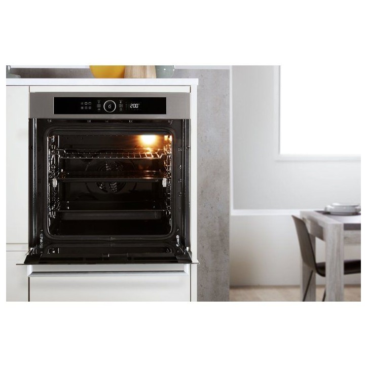 Four encastrable pyrolyse chaleur pulsée - WHIRLPOOL - OAKZ97961SPIX - Ligne Absolute Gallery - noir - verre - 73 L - 60 cm