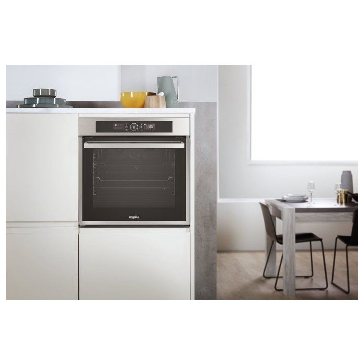 Four encastrable pyrolyse chaleur pulsée - WHIRLPOOL - OAKZ97961SPIX - Ligne Absolute Gallery - noir - verre - 73 L - 60 cm