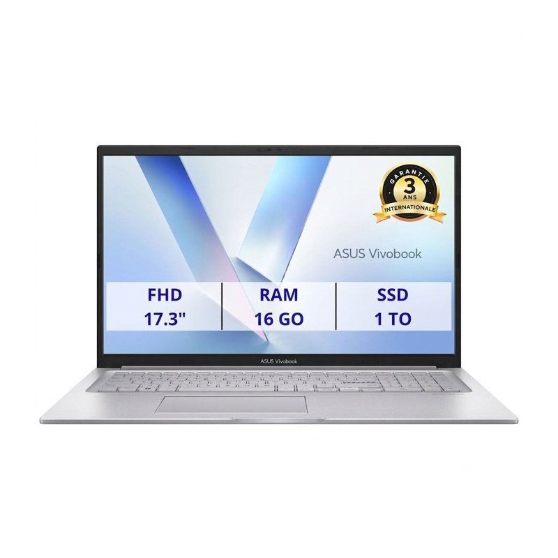 PC Portable ASUS VivoBook 17 X1704 : Sans Windows - 17.3 FHD - Intel C