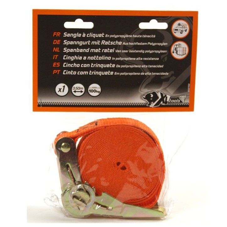 XLPT sangle 25mm a cliquet tenseur 3.5m XLPT sangle 25mm a cliquet tenseur 3.5m