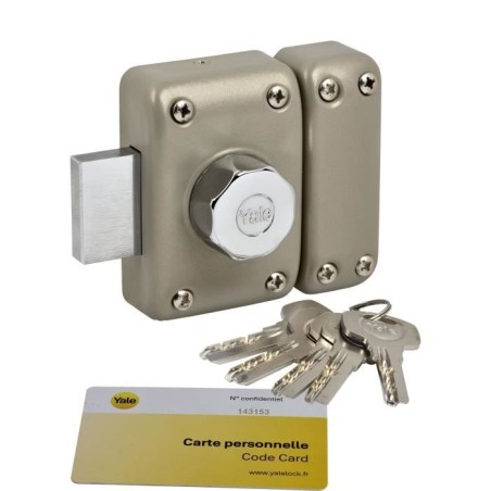 Verrou YALE YV26BT-40 - 6 goupilles - 23mm - 5 clés réversibles - be