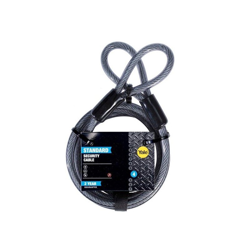 Câble Antivol - YALE - YC1/10/220/1 - Longueur 2,2m en Spirale a 2 Bo