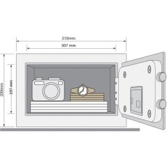 Coffre-fort Électronique Hôtel - YALE - YSG/200/DB2 - Compact 8.6L -
