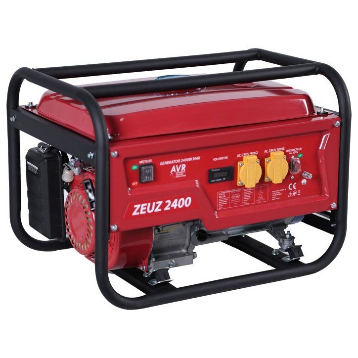Groupe électrogene essence - ZEUZ - ZEUZ2400 - 2400 W - AVR - Réservoir 15 L - Démarrage manuel Groupe électrogene essence - ZEUZ - ZEUZ2400 - 2400 W - AVR - Réservoir 15 L - Démarrage manuel