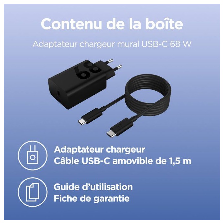 Chargeur USB-C 68W (FR)
