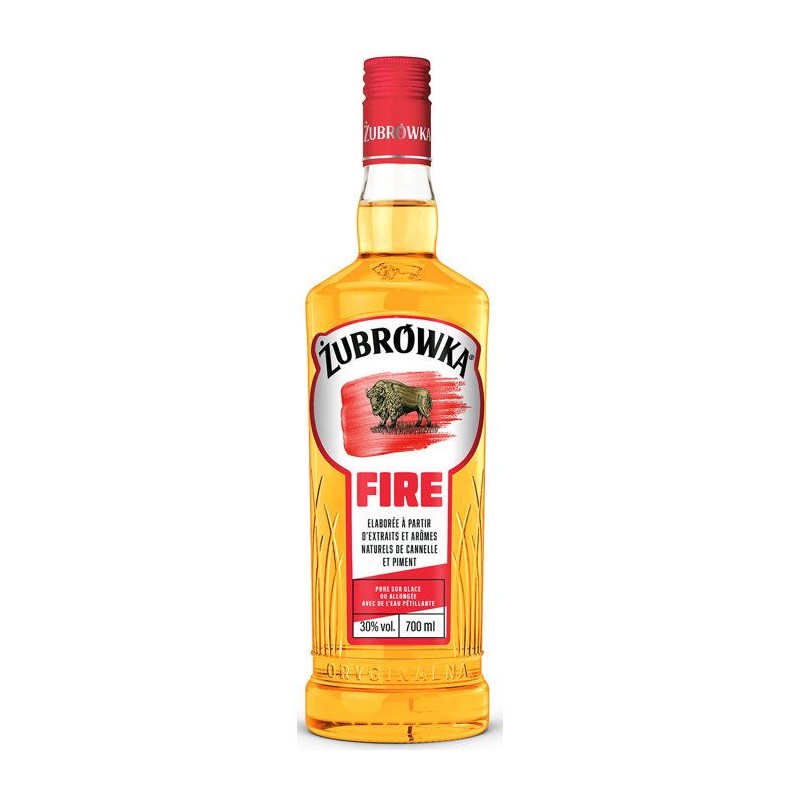 Zubrowka - Fire - Vodka aromatisée - Cannelle et piment - 30,0% Vol.