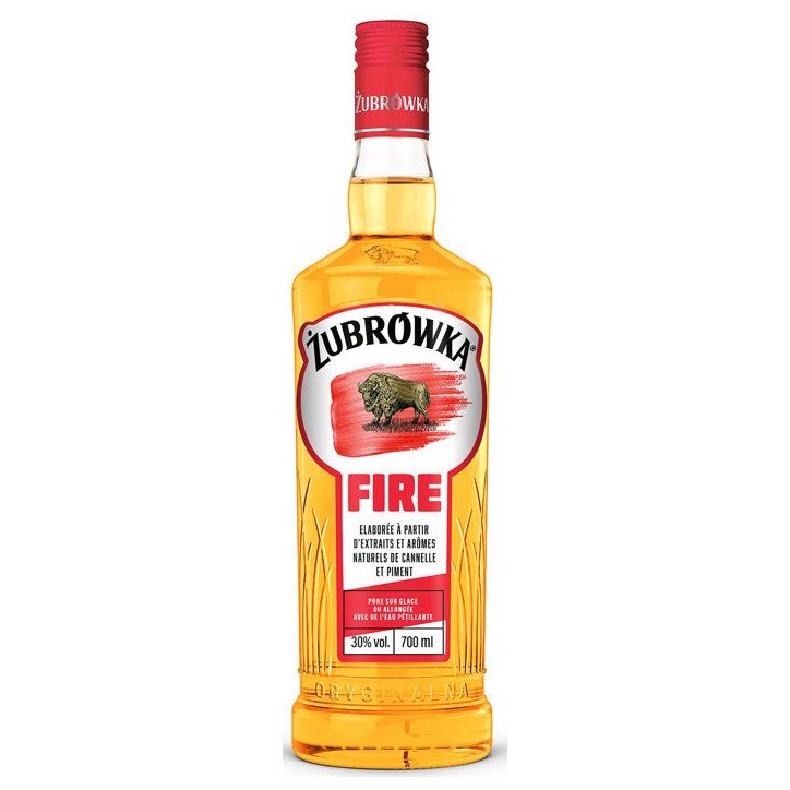 Zubrowka - Fire - Vodka aromatisée - Cannelle et piment - 30,0% Vol. - 70cl
