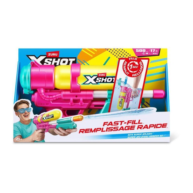 Pistolet a eau - ZURU XSHOT - Water Fast-Fill Retro blaster - Des 5 an