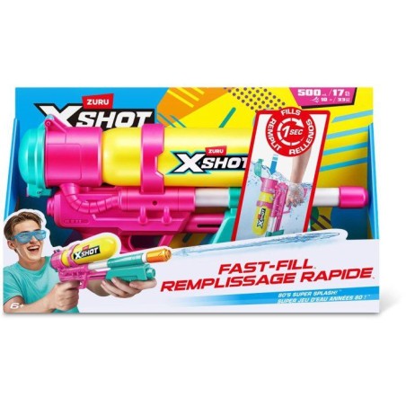 Pistolet a eau - ZURU XSHOT - Water Fast-Fill Retro blaster - Des 5 an