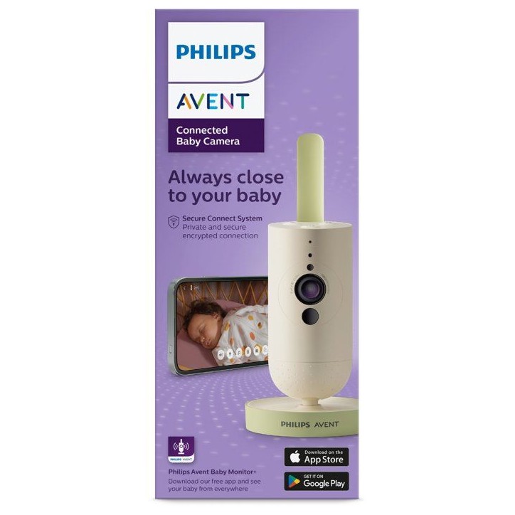 Caméra bébé connectée - PHILIPS - SCD643/26 - caméra HD - application Baby Monitor+ - connexion sécurisée