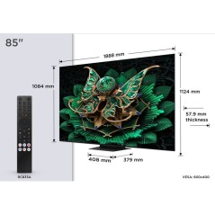 TCL 85C7K - TV QD-MiniLED 85 (215 cm) - 4K UHD - 144 Hz - 3000 Nits - Dolby Vision - Google TV - Bang&Olufsen - 4xHDMI 2.1 - WiF