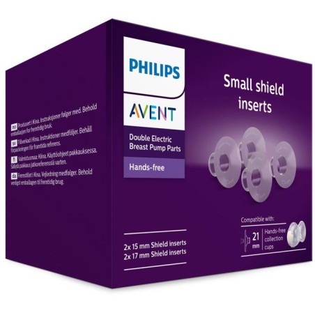Inserts pour tire-lait - AVENT - 15 mm et 17 mm - compatibles mains libres - transparents