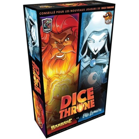 Dice Throne Saison 1 – Barbare vs Elfe Lunaire, jeu de dés stratég