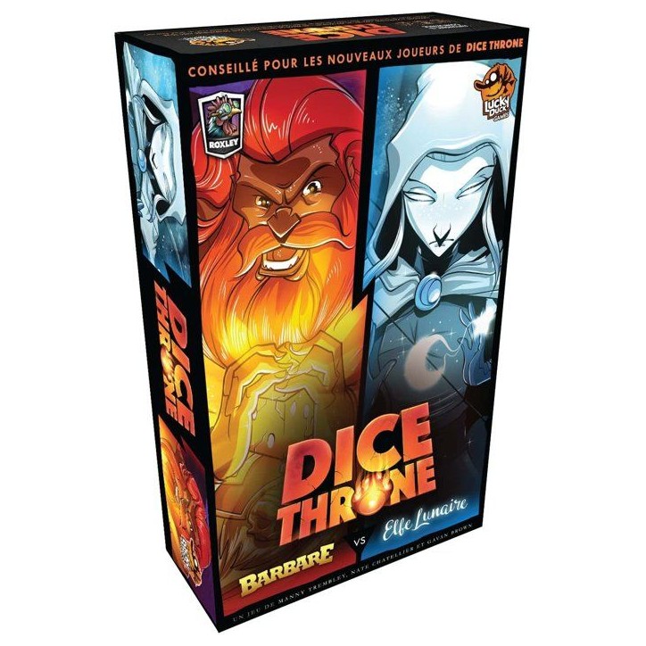 Dice Throne Saison 1 – Barbare vs Elfe Lunaire, jeu de dés stratégique, 2–6 joueurs, des 8 ans