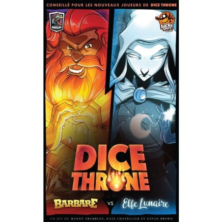 Dice Throne Saison 1 – Barbare vs Elfe Lunaire, jeu de dés stratégique, 2–6 joueurs, des 8 ans