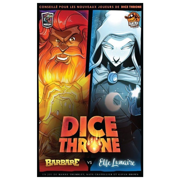 Dice Throne Saison 1 – Barbare vs Elfe Lunaire, jeu de dés stratégique, 2–6 joueurs, des 8 ans
