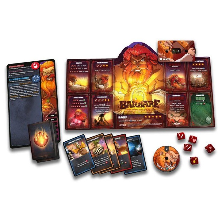 Dice Throne Saison 1 – Barbare vs Elfe Lunaire, jeu de dés stratégique, 2–6 joueurs, des 8 ans