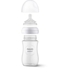 Biberon - AVENT - Natural Response 3.0 - 260 ml - bleu - tétine imita