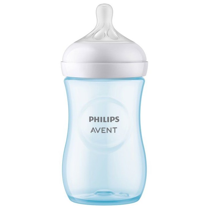 Biberon - AVENT - Natural Response 3.0 - 260 ml - bleu - tétine imitant le sein