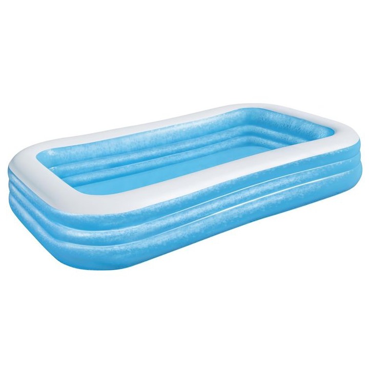 Piscine gonflable de luxe - BESTWAY - Enfant et famille - Bleu - 3 boudins - 305x183x56 cm